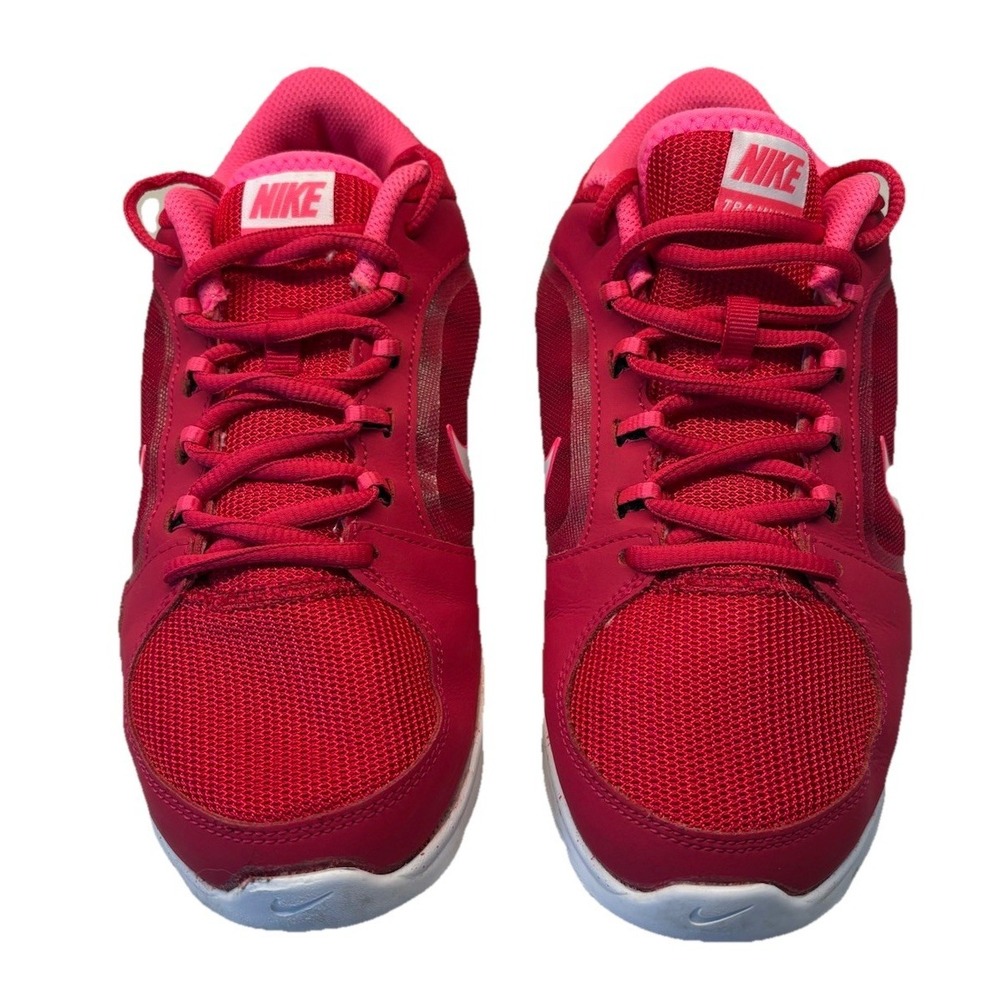 VGC! Nike Flex Trainer 4 643083-603 Womens Size 10 Training Shoes Pink White